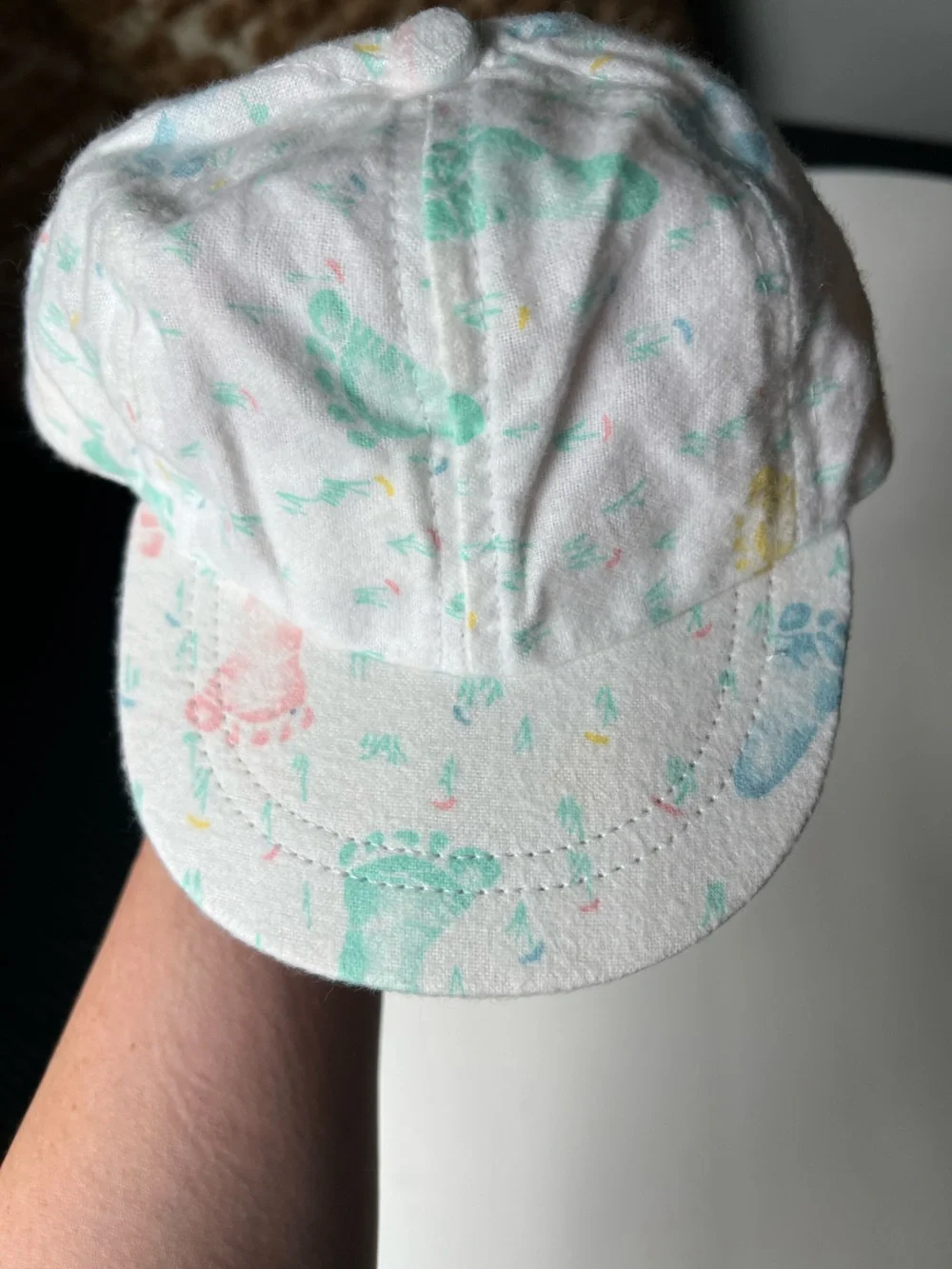 Vintage 80s/90s Baby Footprint Hat